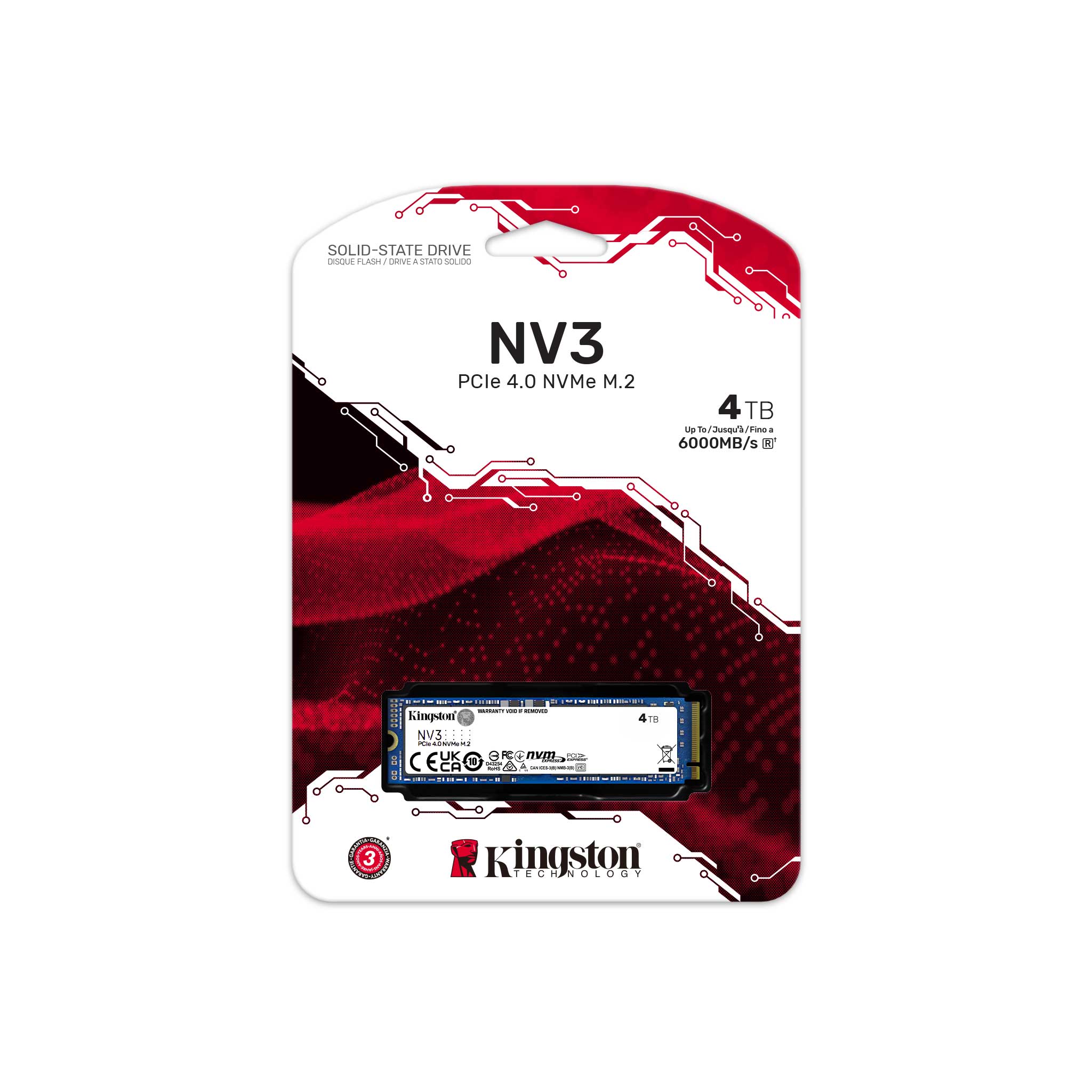 DISCO SSD M2 KINGSTON NV3 4TB NVME 6000MB/S