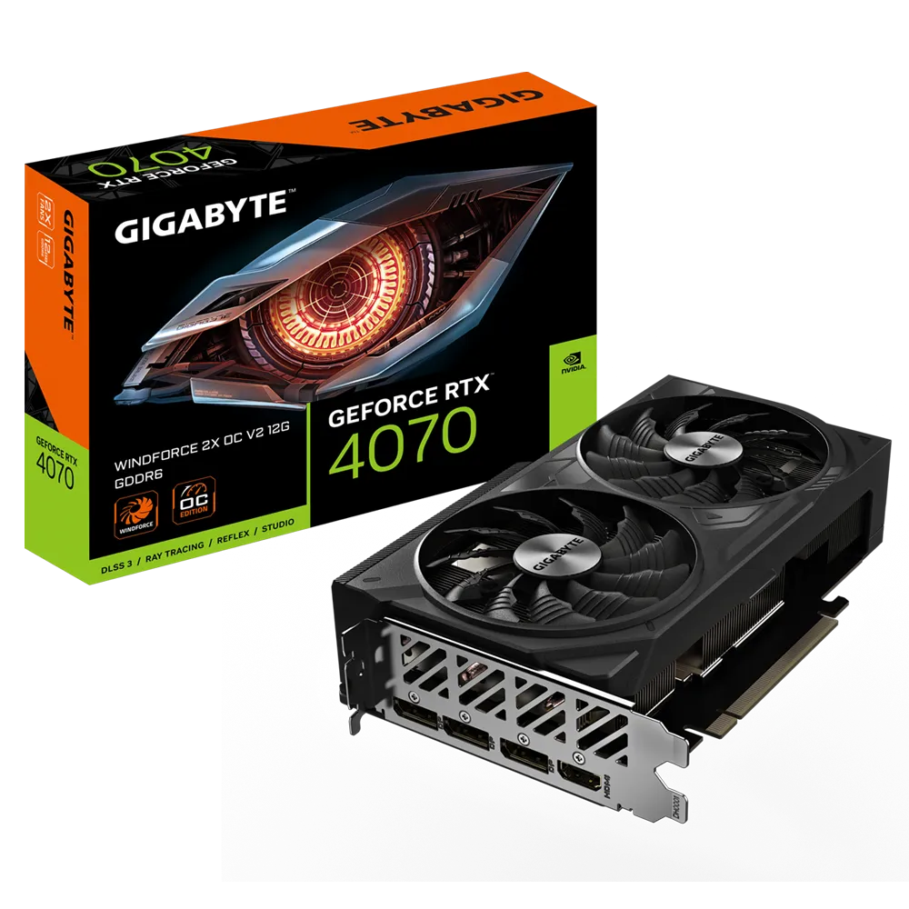 VGA GIGABYTE RTX 4070 WINDFORCE 2X OC V2 12G