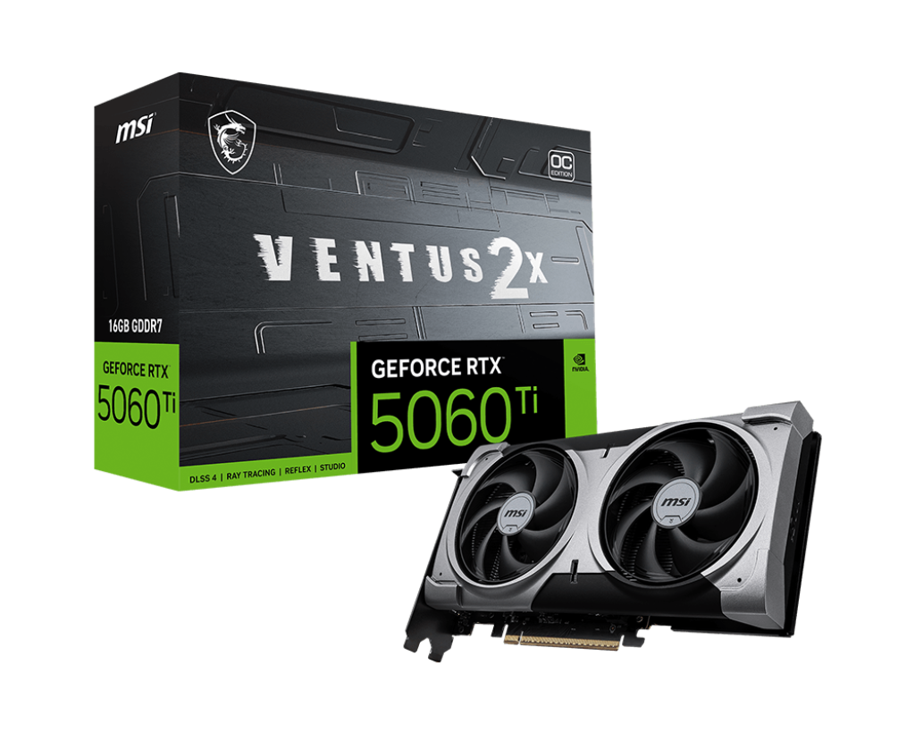 VGA MSI RTX 5060 TI VENTUS 2X OC PLUS 16G