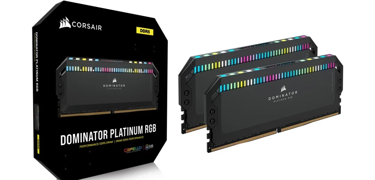 MEMORIA CORSAIR DOMINATOR PLATINUM DDR5 32GB (2X16GB) RGB 5200MHZ CMT32GX5M2B5200C40
