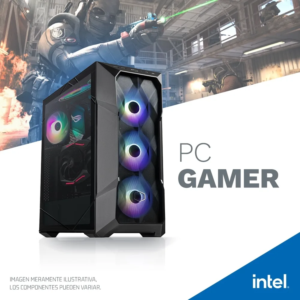 PC GAMER INTEL I3 13100 H610M-K D4 16GB SSD 480GB 600W