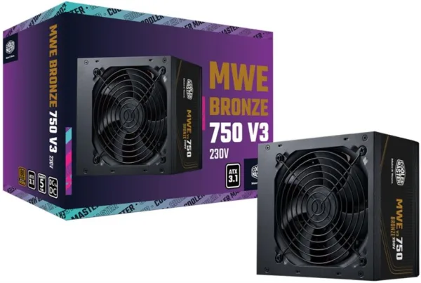 FUENTE COOLERMASTER MWE 750W V3 80 PLUS BRONZE